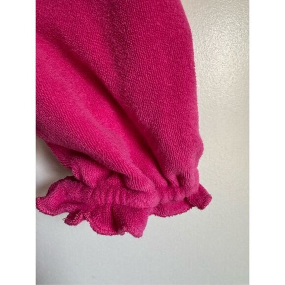 Ralph Lauren Baby Girl sz 9 Mo Pink Terrycloth Rutched Ruffle One Piece Beachy - Picture 5 of 7